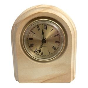 Medium Genuine Marble Desk Clock with Brass Case T.P.